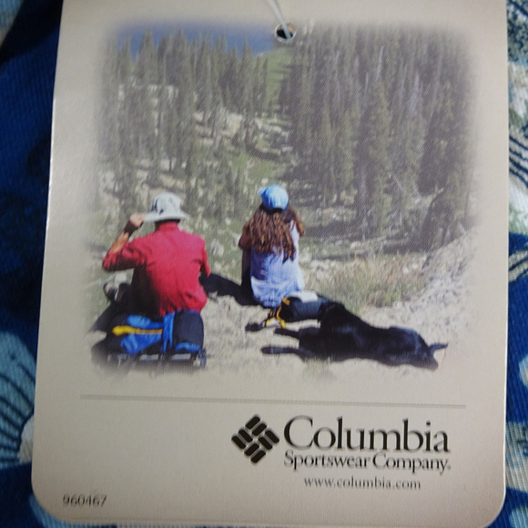 NWT Columbia Button-Up Blue Fish Shirt Medium - Picture 5 of 8